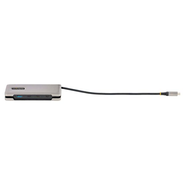 StarTech.com 4-Port USB-C Hub, 1x USB-A & 3x USB-C Ports, USB 3.1 10Gbps, Bus Powered USB Hub, USB Type C Hub met 25cm Wrap-Around Kabel, Compacte USB-C naar USB-A Hub (HB31CM1A3CB)