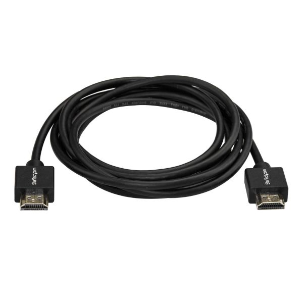 StarTech.com 2m Dunne HDMI 2.0 Kabel, 4K High Speed HDMI Kabel met Ethernet, 4K 60Hz HDR10, UHD HDMI Kabel, M/M Gripping Connectors (HDMM2MLP)