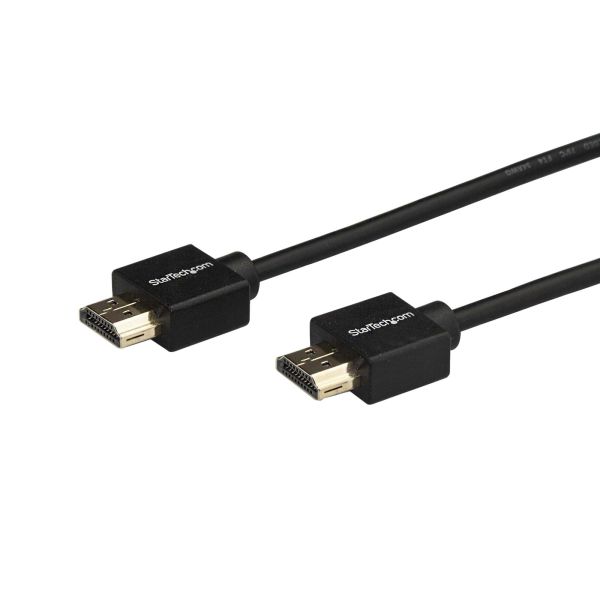 StarTech.com 2m Dunne HDMI 2.0 Kabel, 4K High Speed HDMI Kabel met Ethernet, 4K 60Hz HDR10, UHD HDMI Kabel, M/M Gripping Connectors (HDMM2MLP)