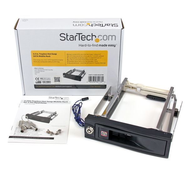 StarTech.com 5,25 inch Hot-Swappable Mobile Rack voor 3,5 inch Harde Schijf (HSB100SATBK)