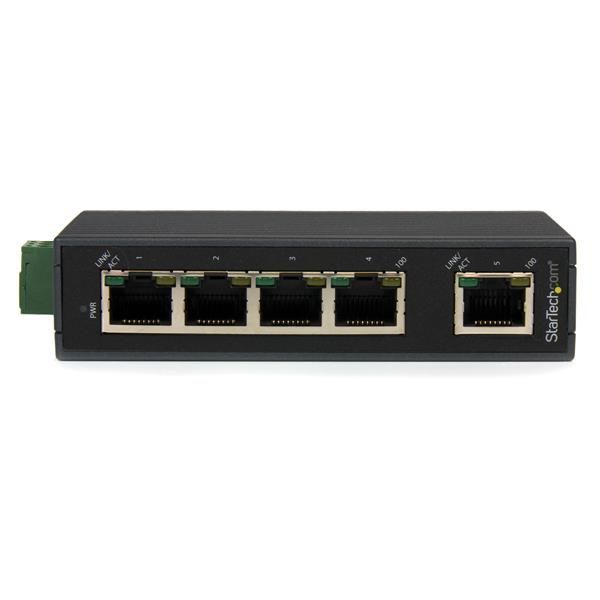StarTech.com 5-poorts industriële Ethernet-switch op een DIN-rail monteerbaar (IES5102)