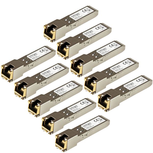 StarTech.com Gigabit RJ45 Koper / Copper SFP Transceiver Module - HPE J8177C Compatibel - 10 stuks (J8177C10PKST)