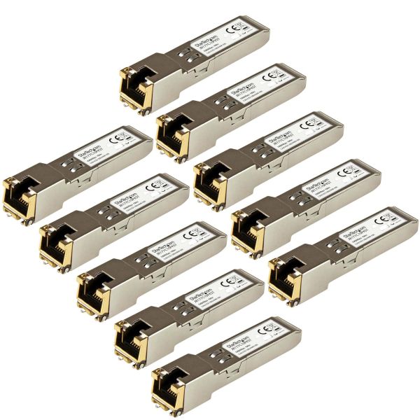 StarTech.com Gigabit RJ45 Koper / Copper SFP Transceiver Module - HPE J8177C Compatibel - 10 stuks (J8177C10PKST)