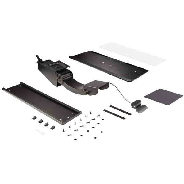 StarTech.com Uitschuifbare Bureau Toetsenbordlade, Full Motion Keyboard en Mouse Tray met Verstelbare Hoogte, 25 x 65cm Plateau, Ergonomisch Bureaublad voor Toetsenbord met Muismat en Polssteun (KBTRAYADJ2)
