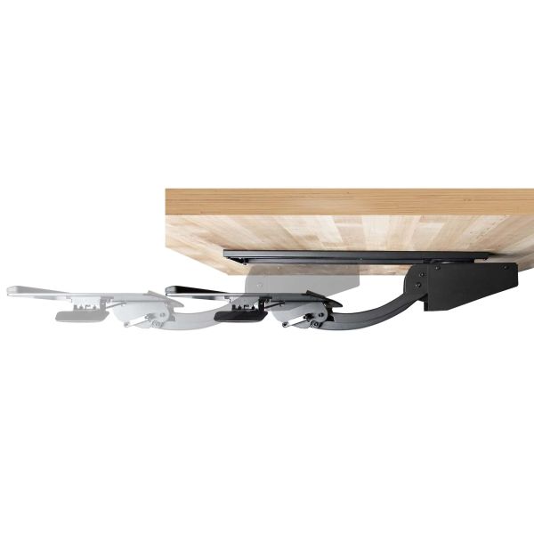 StarTech.com Uitschuifbare Bureau Toetsenbordlade, Full Motion Keyboard en Mouse Tray met Verstelbare Hoogte, 25 x 65cm Plateau, Ergonomisch Bureaublad voor Toetsenbord met Muismat en Polssteun (KBTRAYADJ2)