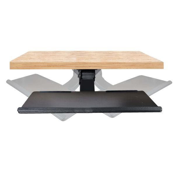 StarTech.com Uitschuifbare Bureau Toetsenbordlade, Full Motion Keyboard en Mouse Tray met Verstelbare Hoogte, 25 x 65cm Plateau, Ergonomisch Bureaublad voor Toetsenbord met Muismat en Polssteun (KBTRAYADJ2)