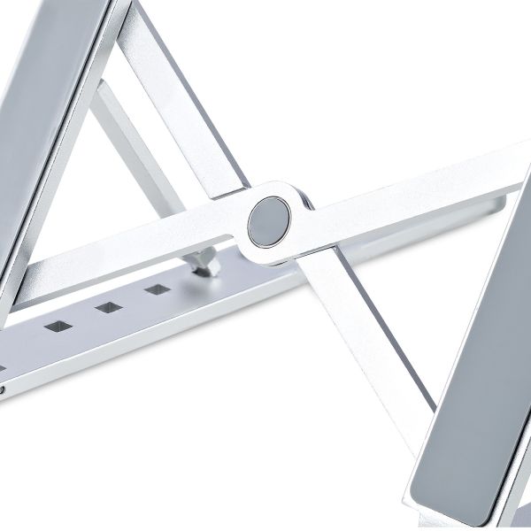 StarTech.com Inklapbare Laptopstandaard, Verstelbare Hoek, Ergonomische Laptophouder, Draagvermogen 10Kg, Ventileren/Kantelen/Verhogen, Aluminium Tablet/Laptop Steun/Riser/Staander (LAPTOP-RISER-BAR)
