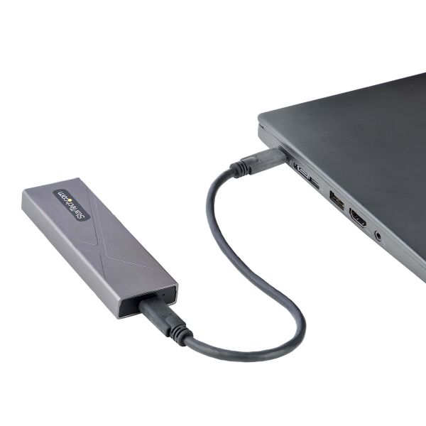 StarTech.com USB-C 10Gbps naar M.2 NVMe or M.2 SATA SSD Behuizing, Gereedschaploze Externe M.2 PCIe/SATA NGFF SSD Aluminum Case, USB Type-C&A Host Kabels, Ondersteunt 2230/2242/2260/2280 (M2-USB-C-NVME-SATA)