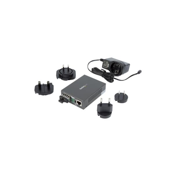 StarTech.com MCMGBSCMM055 netwerk media converter 1000 Mbit/s 850 nm Multimode Zwart (MCMGBSCMM055)