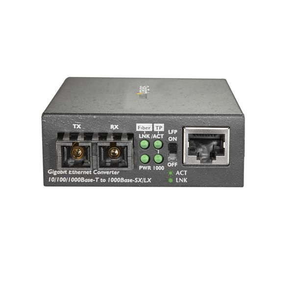 StarTech.com MCMGBSCMM055 netwerk media converter 1000 Mbit/s 850 nm Multimode Zwart (MCMGBSCMM055)