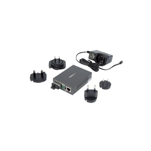 StarTech.com MCMGBSCSM10 netwerk media converter 1000 Mbit/s 1310 nm Single-mode Zwart (MCMGBSCSM10) StarTech.com MCMGBSCSM10 netwerk media converter 1000 Mbit/s 1310 nm Single-mode Zwart