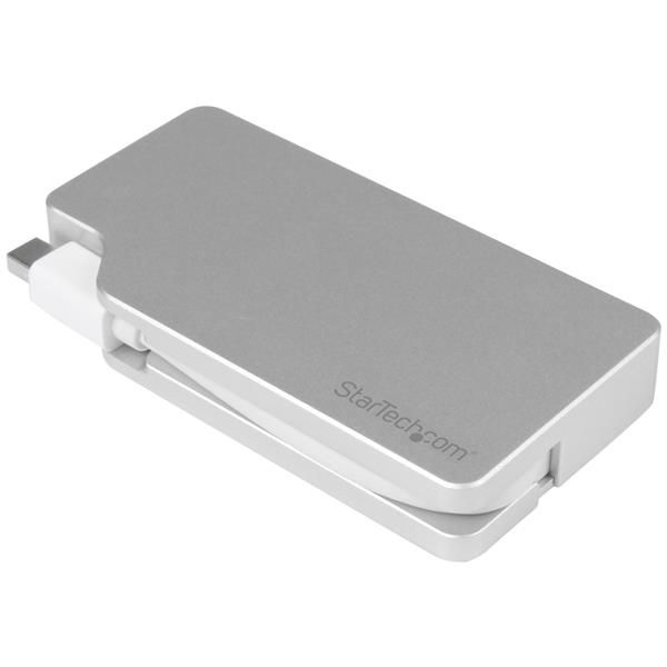 StarTech.com Aluminium A/V reisadapter: 3-in-1 Mini DisplayPort naar VGA, DVI of HDMI 4K (MDPVGDVHD4K)