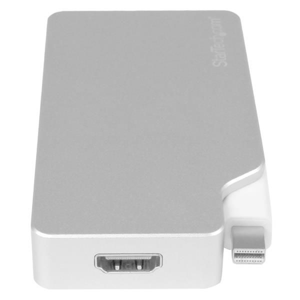 StarTech.com Aluminium A/V reisadapter: 3-in-1 Mini DisplayPort naar VGA, DVI of HDMI 4K (MDPVGDVHD4K)