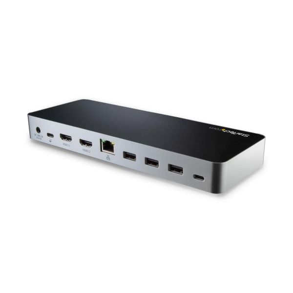 StarTech.com Dual-Monitor USB-C docking station, 60W Power Delivery voor Windows Laptops, USB Type-C naar HDMI / DVI Dock, USB 3.1 Gen 1 Type C Dock met Lader, 5x USB, Thunderbolt 3 Compatibel (MST30C2HHPDU)