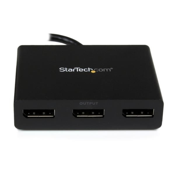 StarTech.com 3-Port DisplayPort 1.2 Splitter, DisplayPort naar 3x DP Multi-Monitor Adapter, Dual 4K 30Hz en 1080p 60Hz Computer MST Hub - Enkel Windows (MSTDP123DP)