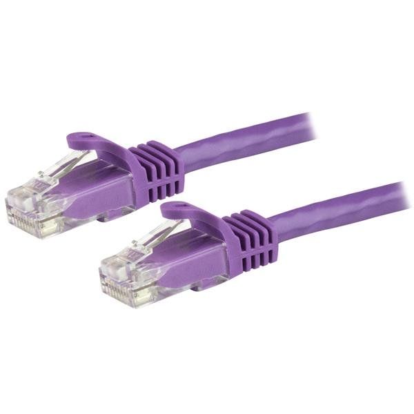StarTech.com 15m RJ45 UTP Cat6 Gigabit Netwerkkabel zonder Uitsteeksels Paars (N6PATC15MPL)