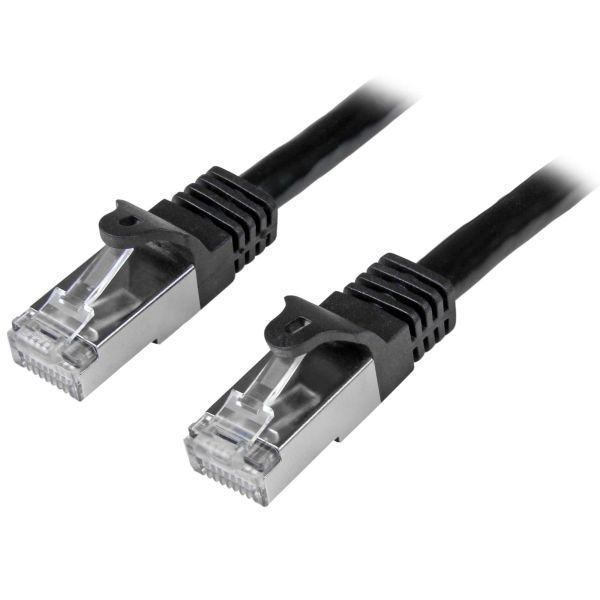 StarTech.com N6SPAT50CMBK netwerkkabel Zwart 0,5 m Cat6 SF/UTP (S-FTP) (N6SPAT50CMBK)