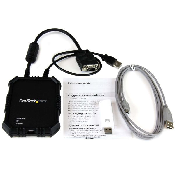 StarTech.com USB 2.0 KVM console - draagbare laptop Crash cart adapter met bestandsoverdracht & video-opname (NOTECONS02X)