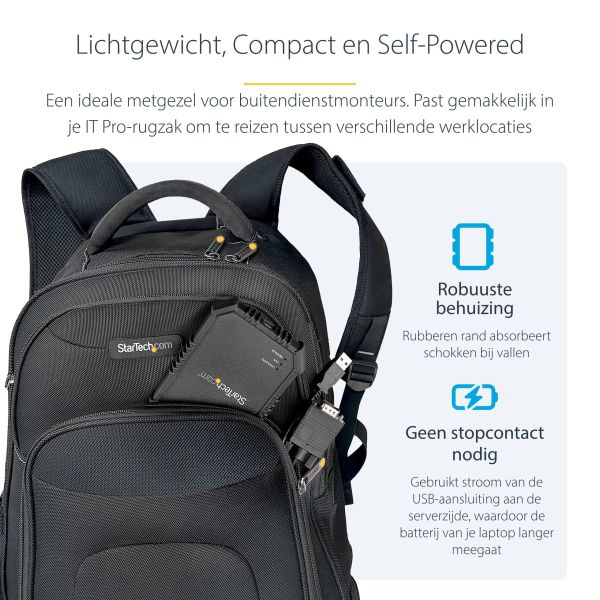 StarTech.com USB 2.0 KVM console - draagbare laptop Crash cart adapter met bestandsoverdracht & video-opname (NOTECONS02X)