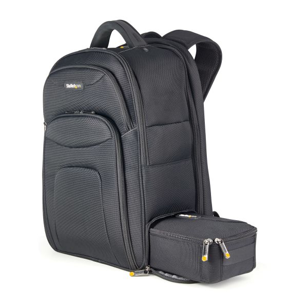 StarTech.com 17.3" Laptop Rugzak met Verwijderbare Opbergtas voor Accessoires, Professionele IT Tech Backpack, Werk/Reizen/Pendelen, Ergonomische Computer Tas, Duurzaam Ballistisch Nylon, Notebook/Tablet Vakken (NTBKBAG173)