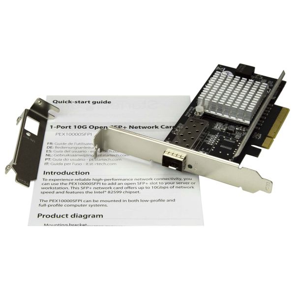StarTech.com 1 Poort 10G Open SFP+ Netwerkkaart PCIe Intel Chip MM/SM (PEX10000SFPI)