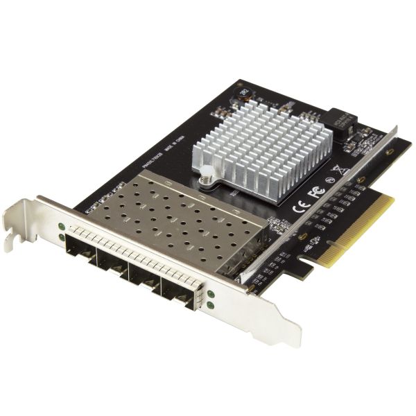 StarTech.com 4 Ports PCI Express 10G SFP+ Netwerkkaart, Intel XL710 Open SFP+ Converged Adapter, PCIe 10 Gigabit Ethernet Server NIC, 10GbE Glasvezel LAN Kaart, Dell PowerEdge HPE ProLiant (PEX10GSFP4I) StarTech.com 4 Ports PCI Express 10G SFP+ Netwerkkaart, Intel XL710 Open SFP+ Converged Adapter, PCIe 10 Gigabit Ethernet Server NIC, 10GbE Glasvezel LAN Kaart, Dell PowerEdge HPE ProLiant (PEX10GSFP4I)