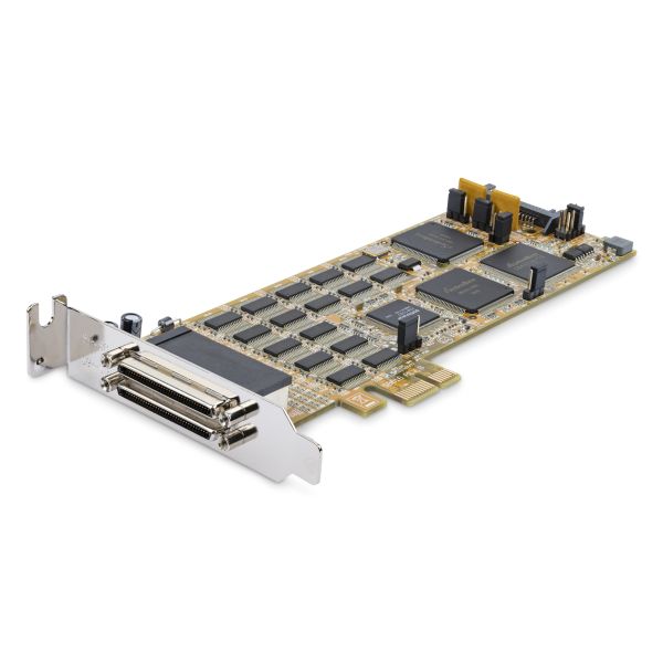 StarTech.com 16 Port PCI Express Seriell Karte - Low Profile - High Speed PCIe Seriell Karte mit 16 DB9 RS232 Ports - Erweiterun (PEX16S550LP) StarTech.com 16-poorts low-profile seriële kaart - RS232 - PCI Express (PEX16S550LP)
