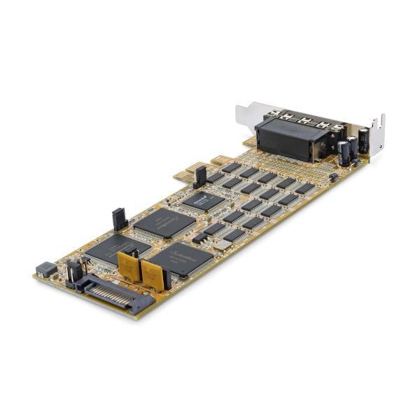 StarTech.com 16 Port PCI Express Seriell Karte - Low Profile - High Speed PCIe Seriell Karte mit 16 DB9 RS232 Ports - Erweiterun (PEX16S550LP) StarTech.com 16-poorts low-profile seriële kaart - RS232 - PCI Express (PEX16S550LP)