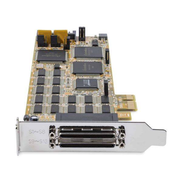 StarTech.com 16 Port PCI Express Seriell Karte - Low Profile - High Speed PCIe Seriell Karte mit 16 DB9 RS232 Ports - Erweiterun (PEX16S550LP) StarTech.com 16-poorts low-profile seriële kaart - RS232 - PCI Express (PEX16S550LP)