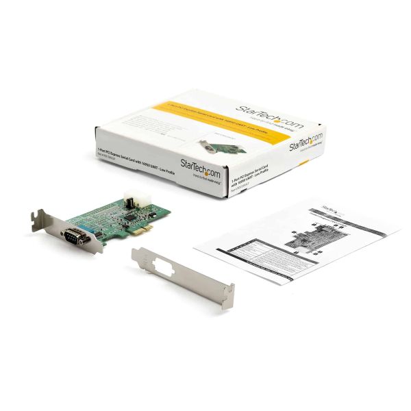 StarTech.com 1-port PCI Express RS232 Serial Adapter Kaart, PCIe RS232 Serial Host Controller Kaart, PCIe naar Serieel DB9, 16950 UART, Low Profile Uitbreidingskaart, Windows & Linux (PEX1S953LP)