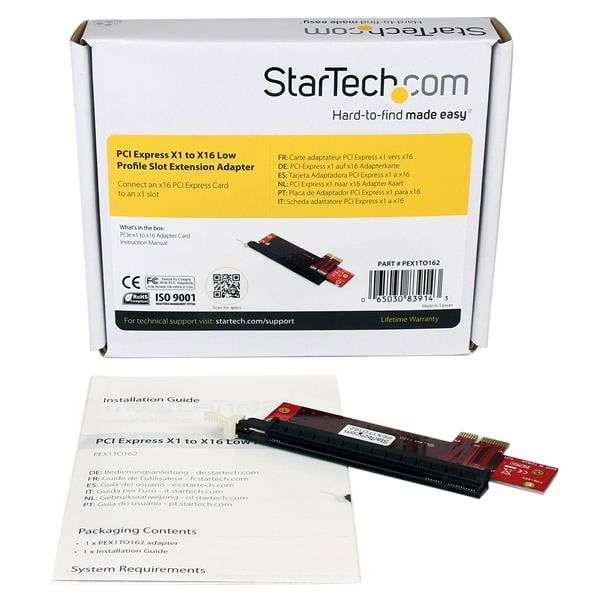 StarTech.com PCI Express X1 naar X16 Low-Profile Slotverlenging Adapter (PEX1TO162)