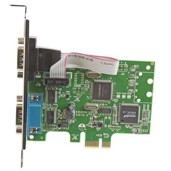 StarTech 2-Port PCIe Serial Card w/ 16C1050 UART (PEX2S1050) StarTech.com 2 poorts PCI Express seriële kaart met 16C1050 UART RS232 (PEX2S1050)