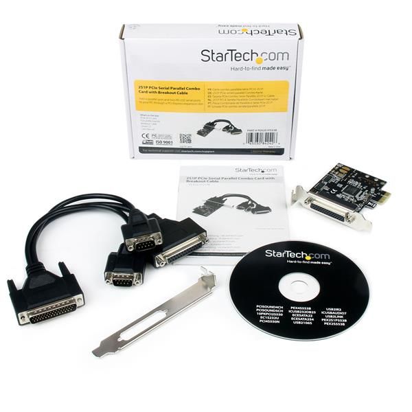 StarTech.com 2S1P PCI Express Seriële Parallele Combokaart met Breakout-kabel (PEX2S1P553B)