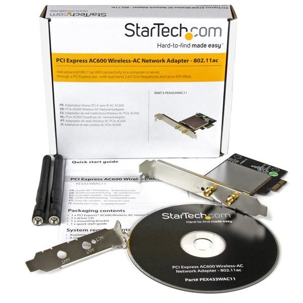 StarTech.com AC600 Wireless-AC netwerkadapter 802.11ac, PCI Express (PEX433WAC11)