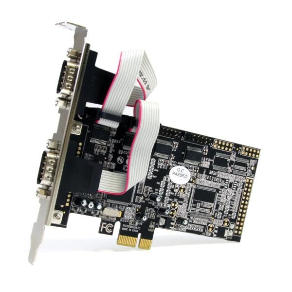 StarTech 4 Port PCIe Serial Adapter Card w/ 16550 (PEX4S553) StarTech.com 4-poort Native PCI Express RS232 Seriële Kaart met 16550 UART (PEX4S553)