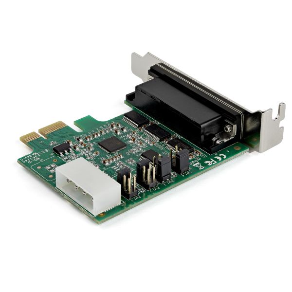 StarTech PCI-E LP - RS232 Card - Asix AX99100 (PEX4S953LP) StarTech.com 4 Port PCI Express RS232 Seriële Kaart, PCIe RS232 Serial Host Controller Kaart, PCIe naar Serial DB9 Adapter Kaart, 16950 UART, Low Profile Uitbreidingskaart, Windows & Linux (PEX4S953LP)