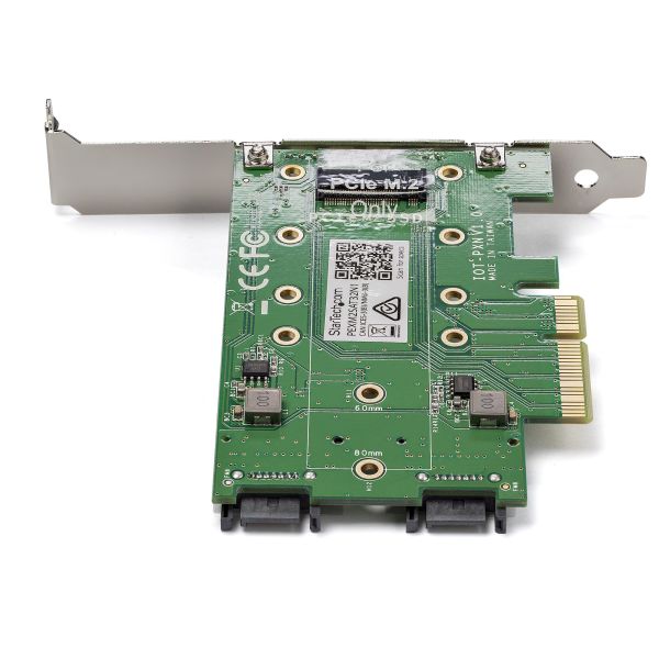 StarTech.com 3-Port M.2 SSD (NGFF) Adapter Kaart- 1 x PCIe (NVMe) M.2, 2 x SATA III M.2 - PCIe 3.0 (PEXM2SAT32N1)