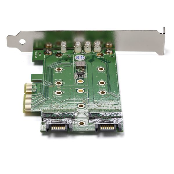 StarTech.com 3-Port M.2 SSD (NGFF) Adapter Kaart- 1 x PCIe (NVMe) M.2, 2 x SATA III M.2 - PCIe 3.0 (PEXM2SAT32N1)