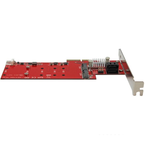 StarTech.com 2x M.2 NGFF SSD RAID Controller Kaart plus 2x SATA III Ports, PCIe, Twee Slot PCI Express M.2 RAID Kaart plus Twee SATA Poorten (PEXM2SAT3422)  StarTech.com 2x M.2 NGFF SSD RAID Controller Kaart plus 2x SATA III Ports, PCIe, Twee Slot PCI Express M.2 RAID Kaart plus Twee SATA Poorten (PEXM2SAT3422)