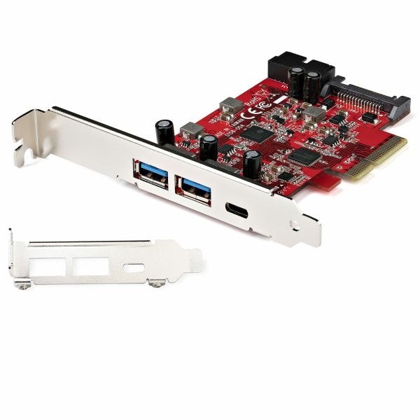 StarTech.com 5-Port USB PCIe Kaart - 10Gbps USB 3.2 Gen 2 PCIe Kaart met 1x USB-C & 2x USB-A - 1x Interne Dual Port IDC Header (2x USB 5Gbps) - USB-C PCI Express Controller Kaart (PEXUSB312A1C1H)