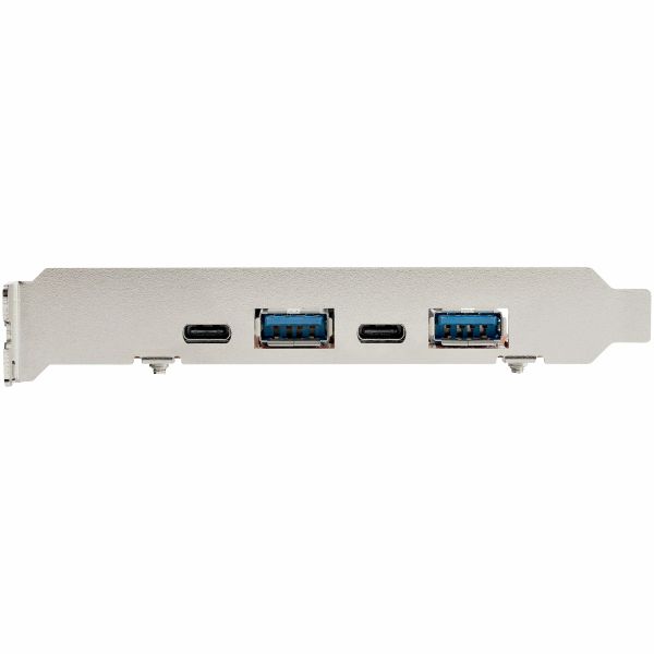 StarTech.com 4-Port USB PCIe Kaart - 10Gbps USB PCI Express Uitbreidingskaart met 2 Controllers - 2x USB-C & 2x USB-A ports (USB 3.2 Gen 2) - USB/USB-C PCI-e Kaart - Full Profile (PEXUSB312A2C2V)