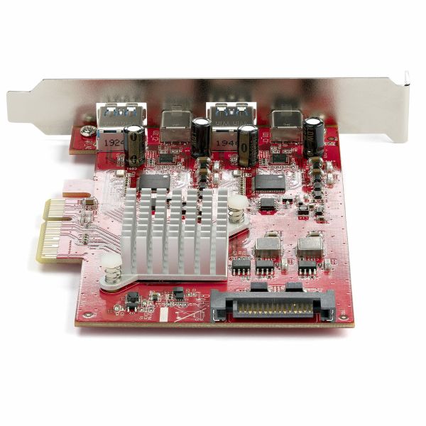 StarTech.com 4-Port USB PCIe Kaart - 10Gbps USB PCI Express Uitbreidingskaart met 2 Controllers - 2x USB-C & 2x USB-A ports (USB 3.2 Gen 2) - USB/USB-C PCI-e Kaart - Full Profile (PEXUSB312A2C2V)