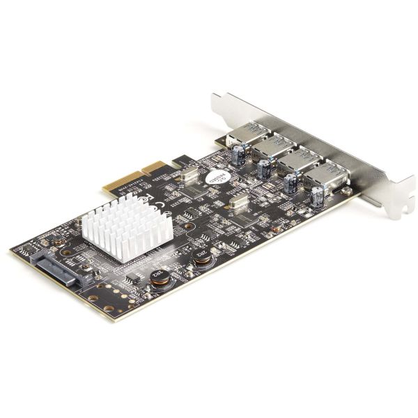 StarTech.com 4-Port USB PCIe Kaart - 10Gbps USB 3.1/3.2 Gen 2 Type-A PCI Express Kaart met 2 Controllers - 4x USB-A - USB PCIe Add-On Adapter Kaart - Windows/Mac/Linux (PEXUSB314A2V2)