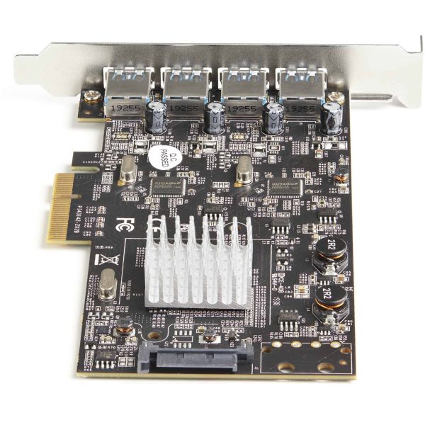 StarTech.com 4-Port USB PCIe Kaart - 10Gbps USB 3.1/3.2 Gen 2 Type-A PCI Express Kaart met 2 Controllers - 4x USB-A - USB PCIe Add-On Adapter Kaart - Windows/Mac/Linux (PEXUSB314A2V2)