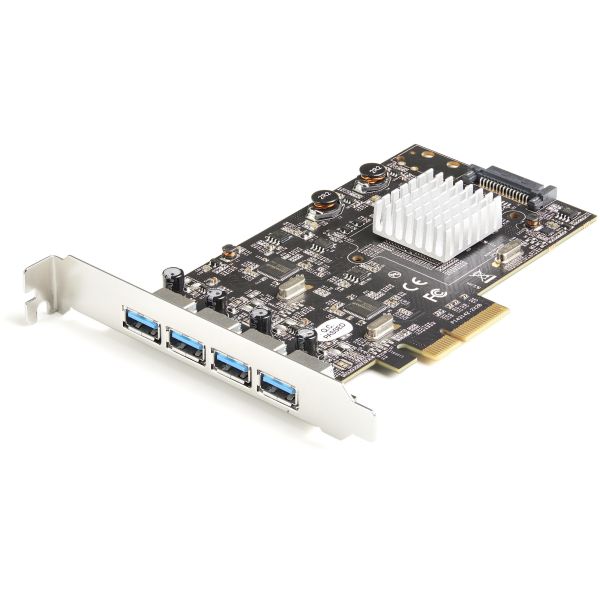 StarTech.com 4-Port USB PCIe Kaart - 10Gbps USB 3.1/3.2 Gen 2 Type-A PCI Express Kaart met 2 Controllers - 4x USB-A - USB PCIe Add-On Adapter Kaart - Windows/Mac/Linux (PEXUSB314A2V2) StarTech.com 4-Port USB PCIe Kaart - 10Gbps USB 3.1/3.2 Gen 2 Type-A PCI Express Kaart met 2 Controllers - 4x USB-A - USB PCIe Add-On Adapter Kaart - Windows/Mac/Linux (PEXUSB314A2V2)
