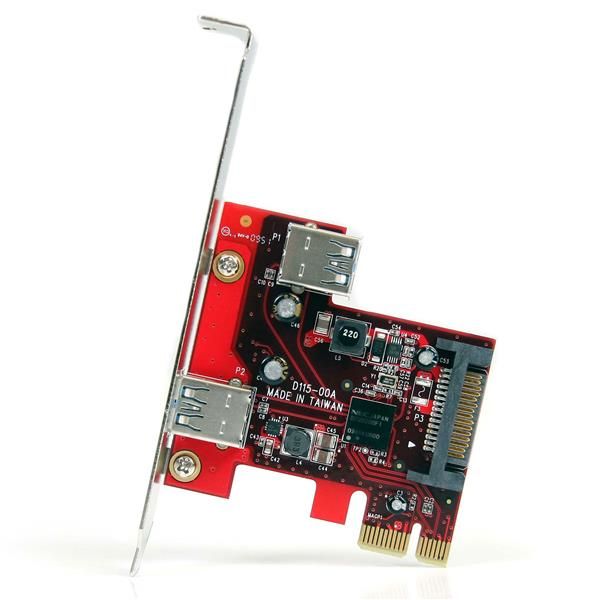 StarTech.com 2-poorts PCI Express SuperSpeed USB 3.0 kaart met UASP-ondersteuning 1 intern, 1 extern (PEXUSB3S11)