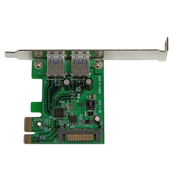 StarTech.com 2-poorts PCI Express (PCIe) SuperSpeed USB 3.0-kaartadapter met UASP SATA-voeding (PEXUSB3S24)