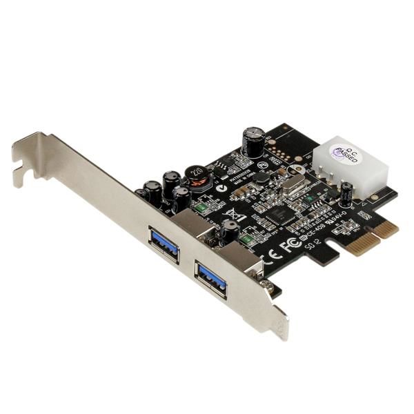 StarTech.com 2-poorts PCI Express (PCIe) SuperSpeed USB 3.0-kaartadapter met UASP LP4-voeding (PEXUSB3S25)