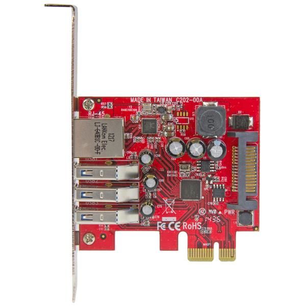 StarTech.com 3-poorts PCI Express USB 3.0-kaart + gigabit Ethernet (PEXUSB3S3GE)