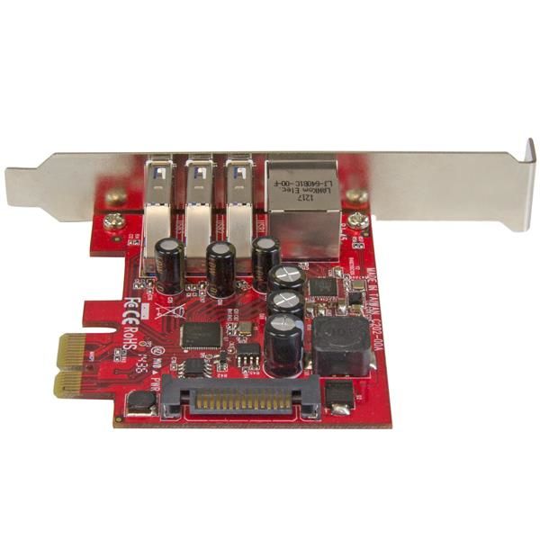 StarTech.com 3-poorts PCI Express USB 3.0-kaart + gigabit Ethernet (PEXUSB3S3GE) StarTech.com 3-poorts PCI Express USB 3.0-kaart + gigabit Ethernet (PEXUSB3S3GE)